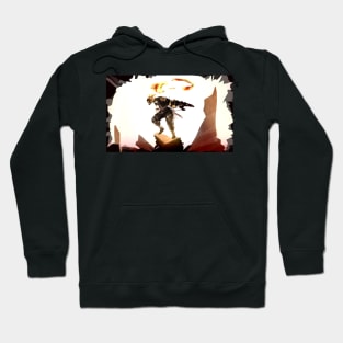 Shattered Flaming Bandit Print Hoodie